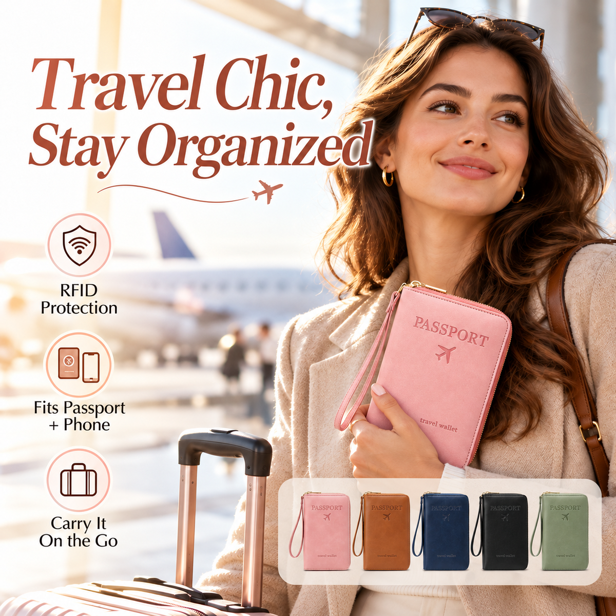 Multi-Functional RFID Passport Wallet
