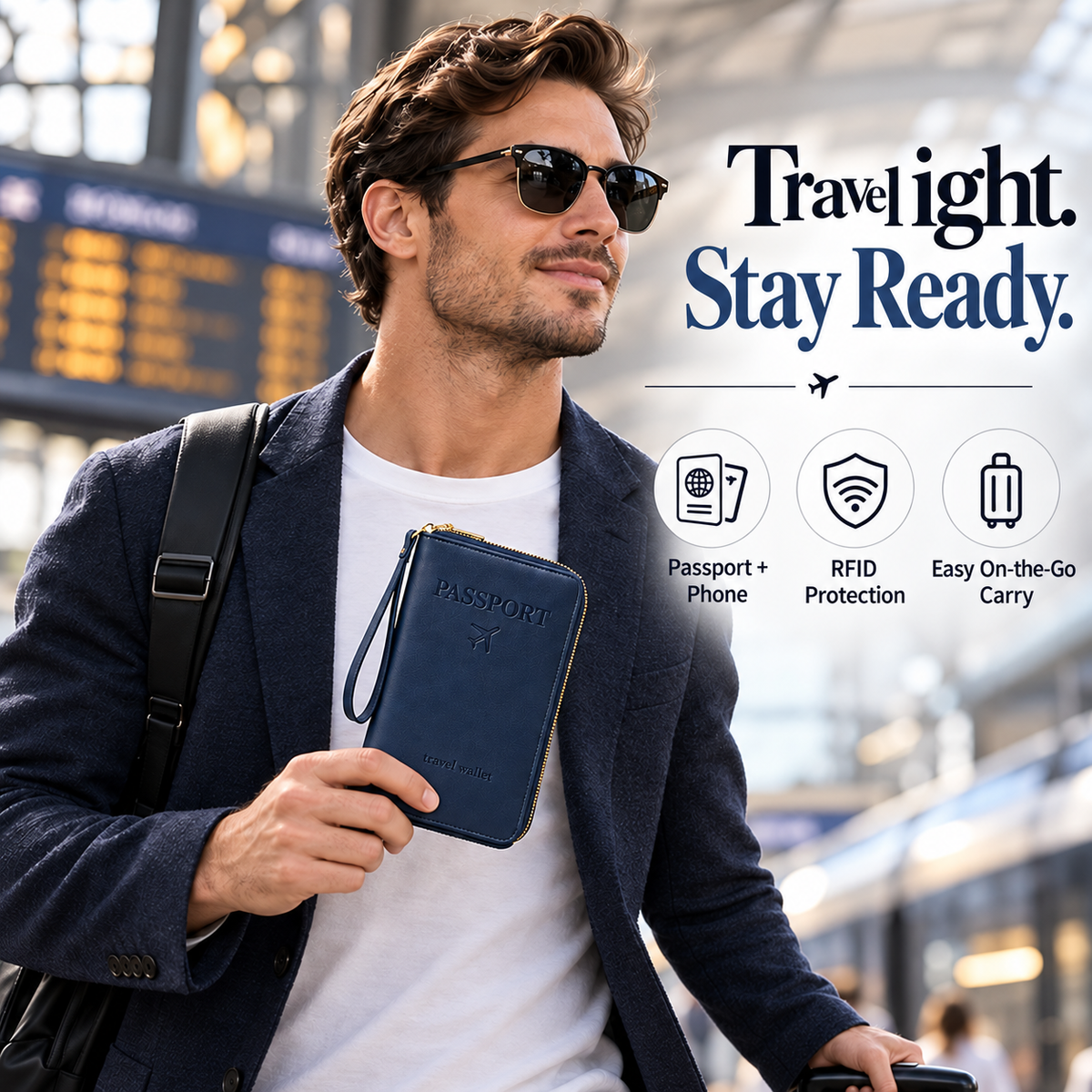 Multi-Functional RFID Passport Wallet